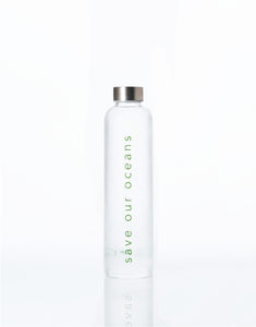 Glass is Greener + carry cover - 1000 ml - Wave print