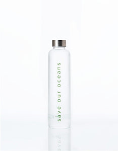 Glass is Greener + carry cover - 750 ml - Sealeaf print
