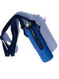 * Super Sale - TRVLR by BBBYO carry cover - with shoulder strap - 750 ml Glass - Textured Blue