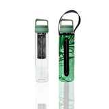 Glass is Greener + carry cover - 750 ml - Tea Brew Bottle - Matcha print