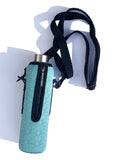 * Super Sale - TRVLR by BBBYO carry cover - with shoulder strap - 750 ml Glass - Textured Marine Green