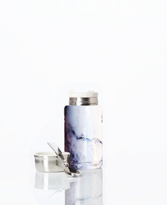 BBBYO Foodie insulated lunch container + carry cover- stainless steel - 750 ml - Whitewater print