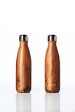 BBBYO Future Bottle - Woodgrain -  Stainless Steel - Insulated - 500 ml
