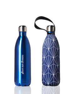 Future Bottle + carry cover - stainless steel insulated bottle - 1000 ml - Beam print