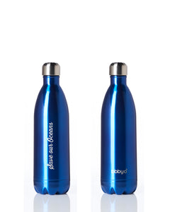 Future Bottle + carry cover - stainless steel insulated bottle - 1000 ml - Beam print