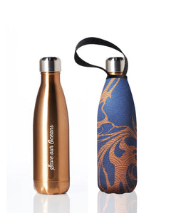 BBBYO Future Bottle + carry cover - stainless steel insulated bottle - 500 ml - Brill gold print