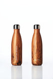 BBBYO Future Bottle + carry cover - stainless steel insulated bottle - 500 ml - Black leaf print