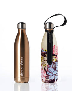 BBBYO Future Bottle + carry cover - stainless steel insulated bottle - 750 ml - Bird print