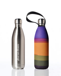 BBBYO Future Bottle + carry cover - stainless steel insulated bottle - 750 ml - Basslet print