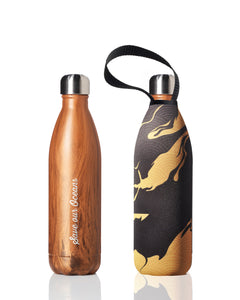 BBBYO Future Bottle + carry cover - stainless steel insulated bottle - 750 ml - Fai print