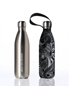 BBBYO Future Bottle + carry cover - stainless steel insulated bottle - 750 ml - Night Koru print