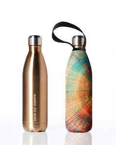 BBBYO Future Bottle + carry cover - stainless steel insulated bottle - 750 ml - Spiral print