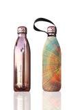BBBYO Future Bottle + carry cover - stainless steel insulated bottle - 750 ml - Rose Spiral print