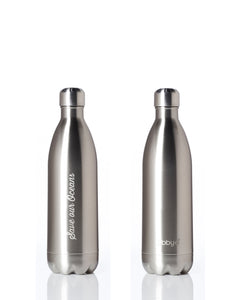BBBYO Future Bottle + carry cover - stainless steel insulated bottle - 1000 ml - Squared print