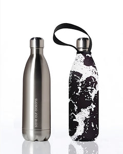 BBBYO Future Bottle + carry cover - stainless steel insulated bottle - 1000 ml - Whitewater print