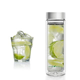Glass is Greener double wall thermal tea flask + carry cover - 500 ml - Banana leaf print