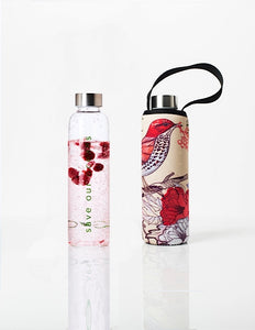 Glass is Greener + carry cover - 570 ml - Bird print