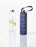 Glass is Greener + carry cover - 750 ml - Cubic print