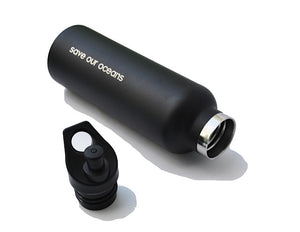 BBBYO Thermal Traveller + CARRY COVER COMBO ('Koru') STAINLESS STEEL INSULATED BOTTLE 750 ml