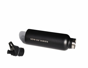 BBBYO Thermal Traveller + CARRY COVER COMBO ('Koru') STAINLESS STEEL INSULATED BOTTLE 750 ml
